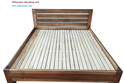 Giường gỗ nâu G PN 2 SakaSmart 4