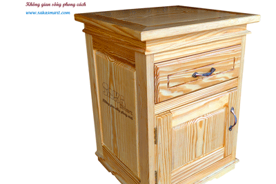 Tủ đầu giường sakasmart gỗ thông