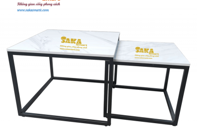 Bàn Trà Sofa Đôi Chữ Nhật Mặt Đá CN0A