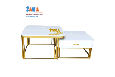 Bàn Trà Sofa Đôi Chữ Nhật Mặt Đá CN17