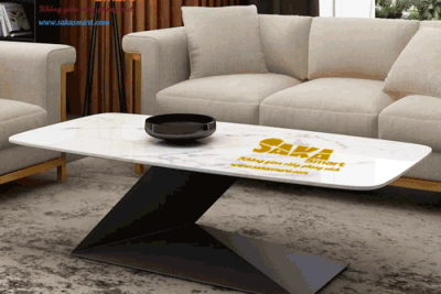 Bàn Trà Sofa Mặt Đá Chân V