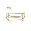 Bàn Trà Sofa Kim Cương Dài 2 Tầng Mặt Đá Trắng Vân 3D BSF KC38A