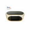 Bàn Trà Sofa Oval 2 Tầng Mặt Kính Đen BSF OV7