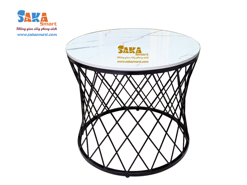 Bàn sofa mặt đá chân sắt T18