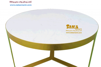 Bàn Trà Sofa Mặt Đá Tròn T14