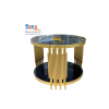 Bàn Trà Sofa Tròn Mặt Đá Trắng Vân Mây BSF T16