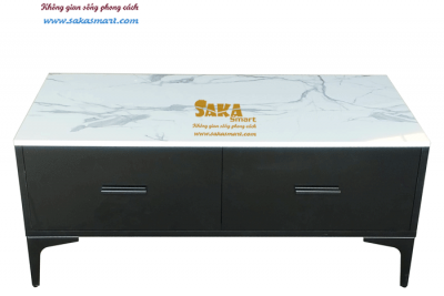 Bàn Trà Sofa Chữ Nhật Mặt Đá Tủ Đôi CN43