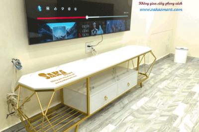 Kệ Tivi Phòng Khách Hiện Đại Bàn Kim Cương Tủ Đôi KTV KC4