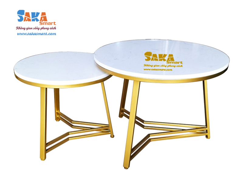 Bàn sofa mặt đá chân sắt T16