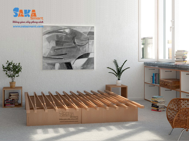 Giường ngủ gỗ công nghiệp 1m2 SK G4