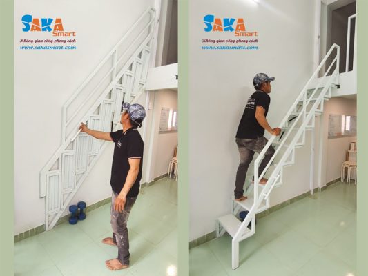 Cầu thang gấp gọn cho nhà nhỏ