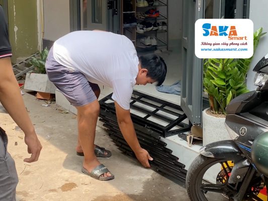 Dốc dắt xe gấp gọn rất tiện lợi