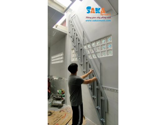 Cầu Thang gác mái xếp gọn SakaSmart 