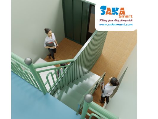 Bản vẽ cầu thang xếp gọn bản lề sắt cho Bác Công ở Bảo Lộc