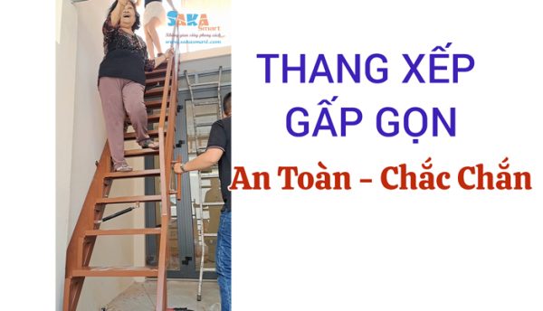 Lắp đặt cầu thang xếp gọn cho Cô Hai ở quận 5