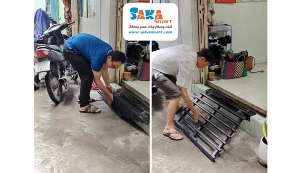 dốc xe xếp gọn cho khách hàng ở Tân Phú