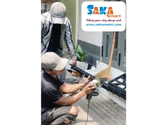 SakaSmart thi công lắp đặt dốc xe