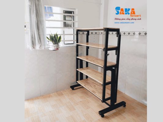 Bàn kệ xếp gọn giúp không gian thông thoáng hơn