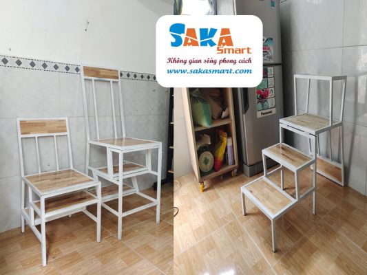 Ghế thang kết hợp nhiều công dụng