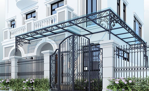 Mái che kiểu âu cho hiên nhà