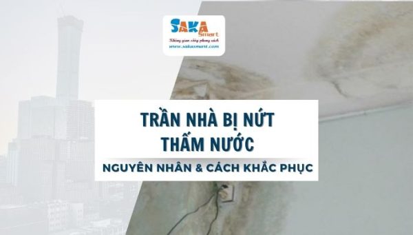 Trần nhà bị nứt thấm nước