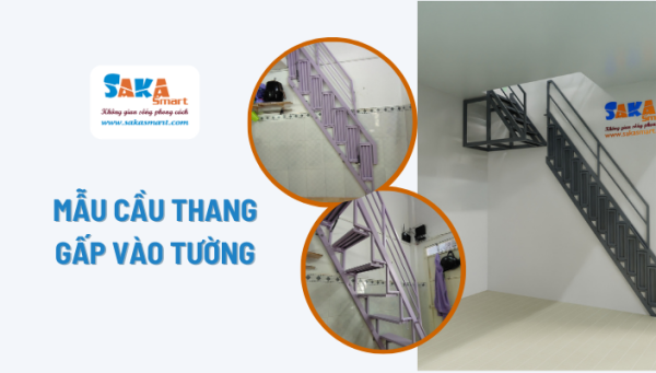 Những mẫu cầu thang gấp vào tường