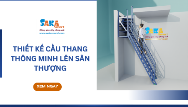 Thiết kế cầu thang thông minh lên sân thượng