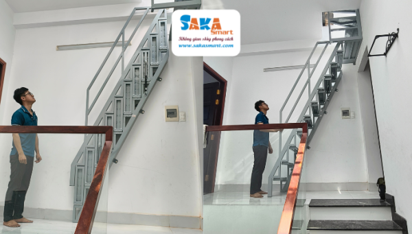 thang xếp gọn đính tường tại Quận 12