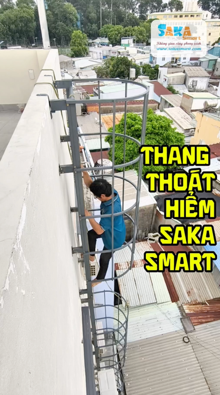 Thiết kế cầu thang thoát hiểm ngoài trời của SakaSmart