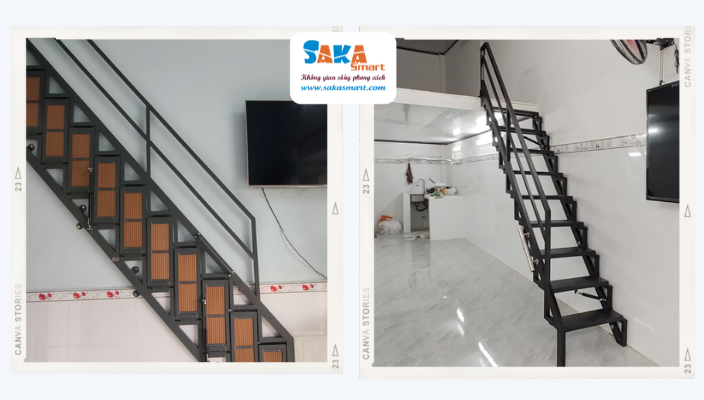 Lắp đặt cầu thang xếp gọn SakaSmart