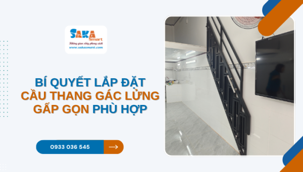Bí quyết lắp đặt cầu thang gác lửng gấp gọn phù hợp