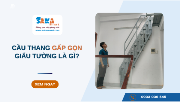 Cầu thang gấp gọn giấu tường là gì?