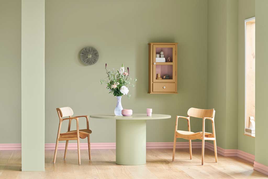 Sơn tường màu xanh olive
