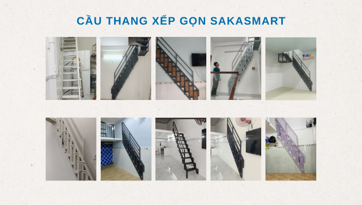 Cầu thang xếp SakaSmart rất thích hợp cho nhà siêu nhỏ