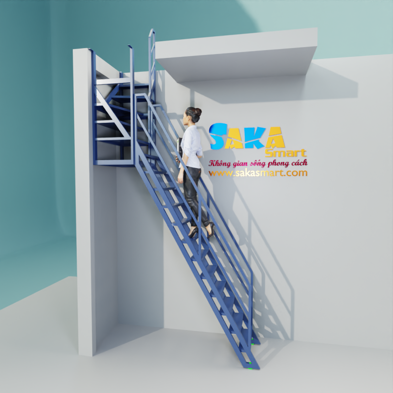 Cầu thang xếp gọn SakaSmart có khả năng chống trượt hiệu quả
