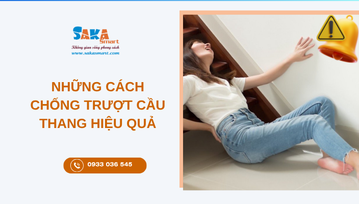Những cách chống trượt cầu thang hiệu quả
