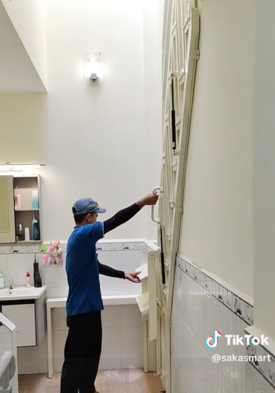 Thang xếp gọn chữ L có cấu trúc độc đáo