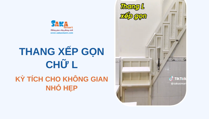 Thang xếp gọn chữ L kỳ tích cho không gian nhỏ hẹp