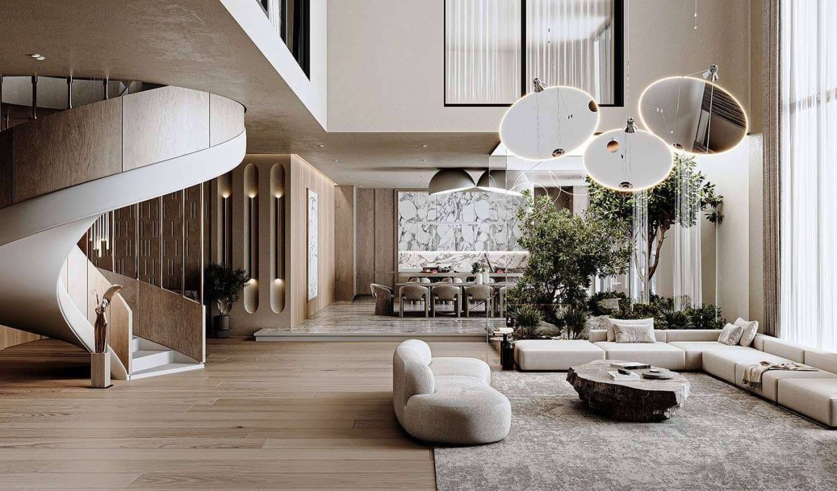 Cầu thang xoắn cho duplex