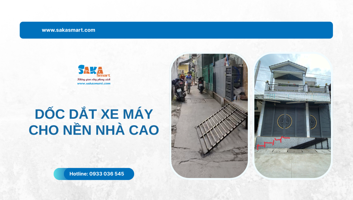 Dốc dắt xe máy cho nền nhà cao