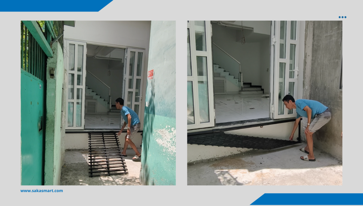 Dốc xe xếp gọn đóng mở dễ dàng