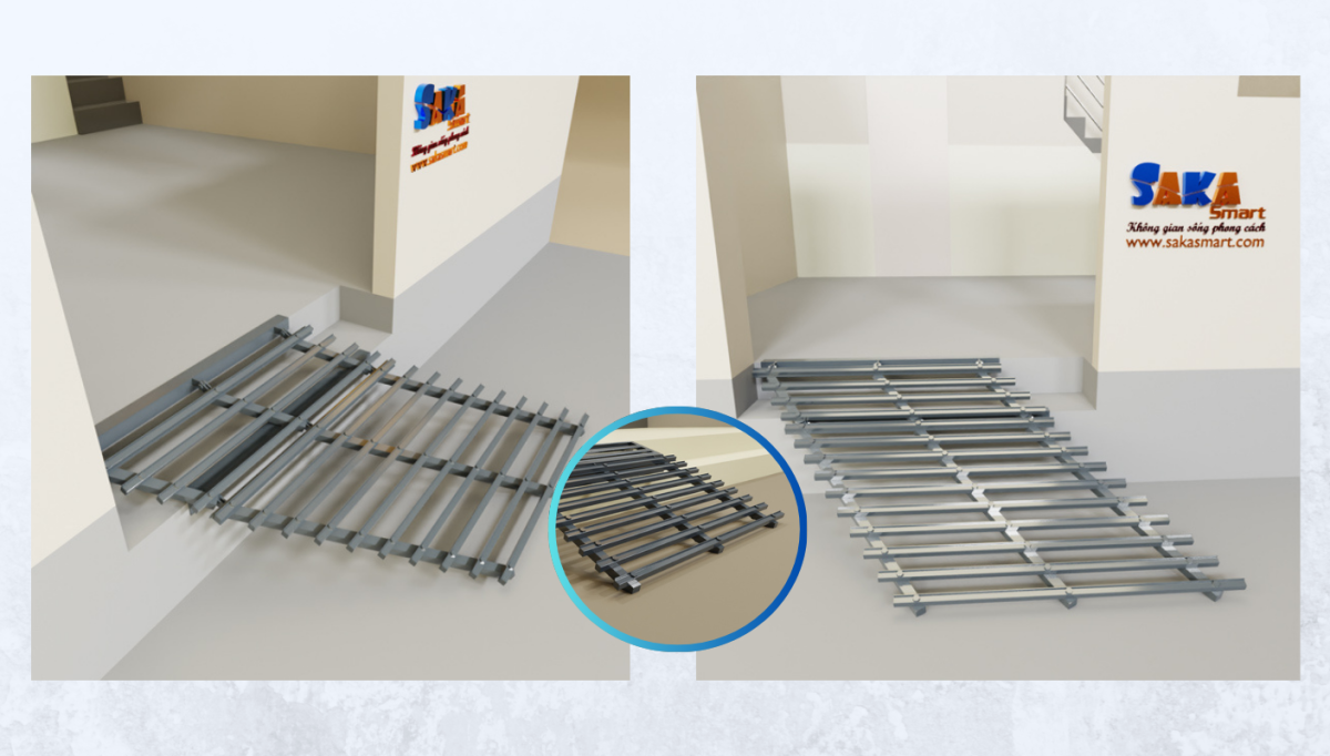 Bề mặt dốc xe được xử lý tăng ma sát