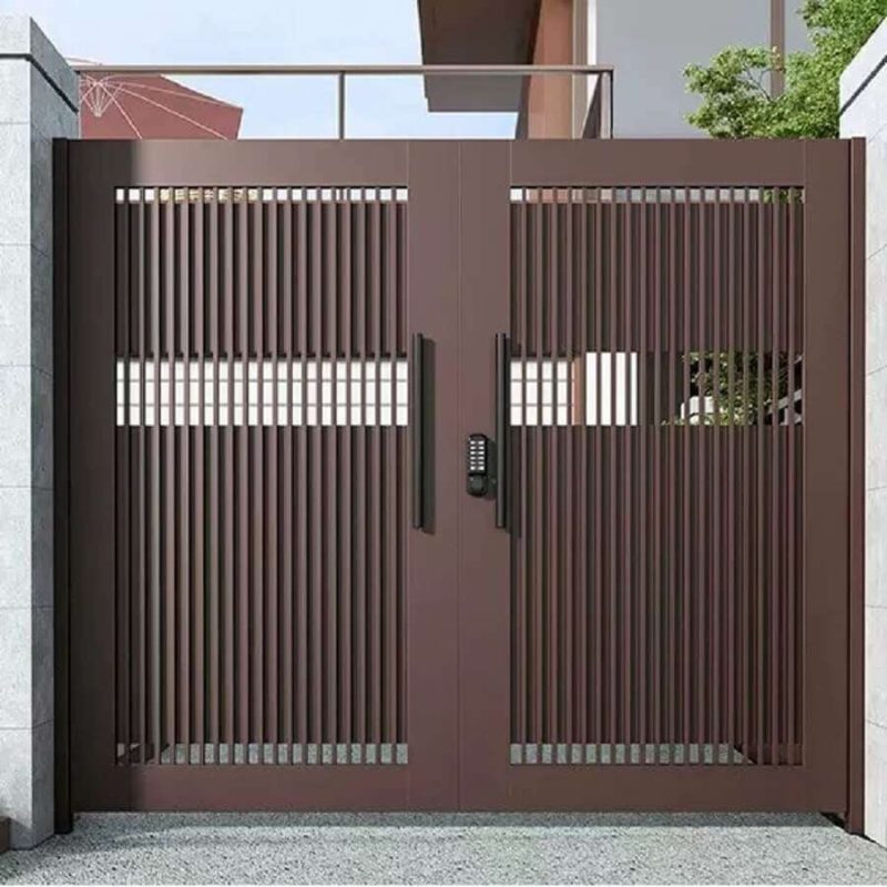 Cửa cổng sắt đơn giản và hiện đại