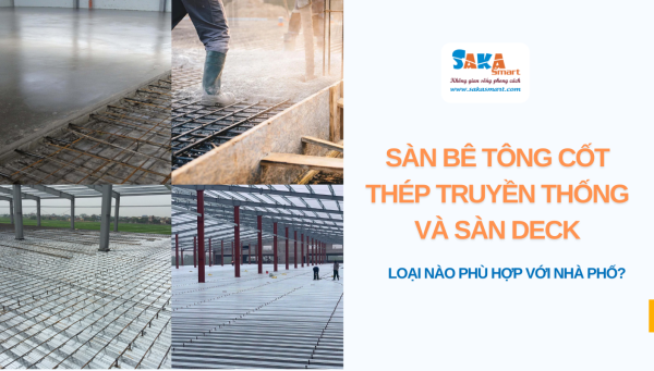 Sàn bê tông cốt thép truyền thống và sàn deck loại nào phù hợp với nhà phố