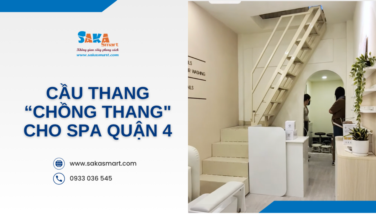 Cầu thang “chồng thang” cho Spa