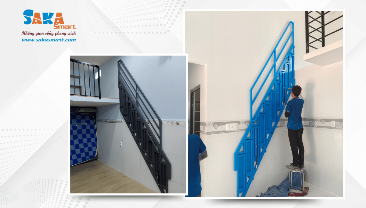 Chọn cầu thang thích hợp cho gác lửng