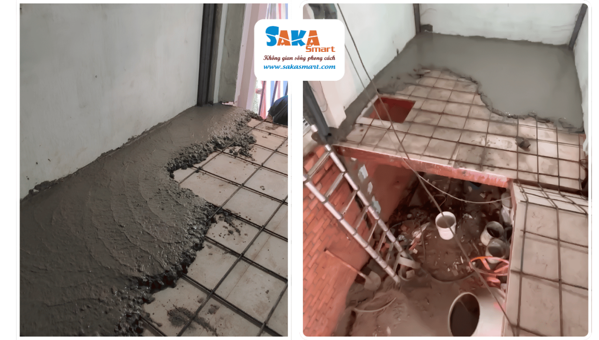 Đổ sàn trong dự án cải tạo nhà Gò Vấp